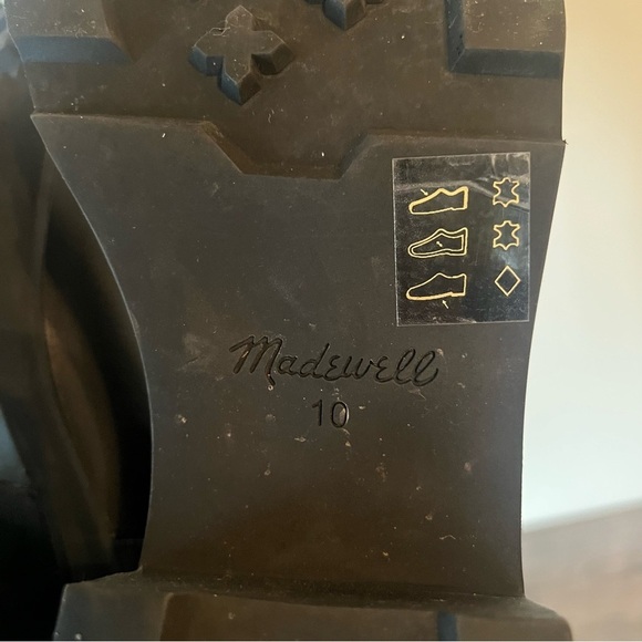 Madewell Womens The Gwenda Platform Black Leather Ankle Boots Size 10 Casual - Picture 8 of 9